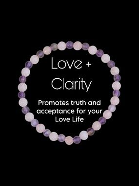 Amethyst & Rose Quartz Bracelet 3mm 4mm| Love + Clarity Crystal Bracelet